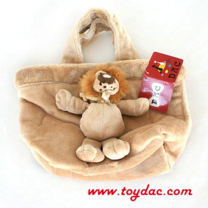 Sac Lion en peluche pour enfants