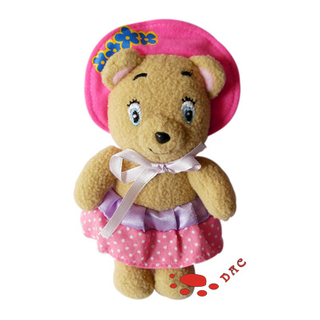 Ours en peluche en robe de dessin animé