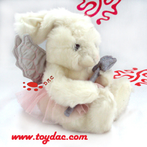Peluche Lapin Blanc Ange