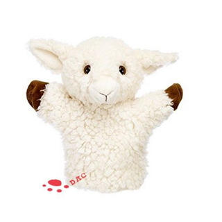 Marionnette d'agneau en peluche