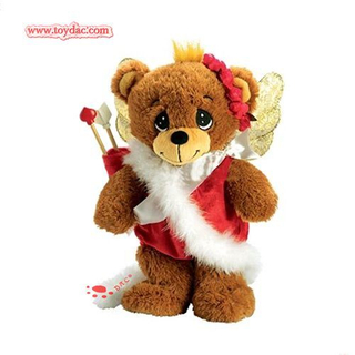 Ours d'ange en peluche de cadeau de Noël en peluche de dessin animé