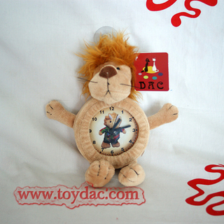 Jouet d'horloge en peluche Jouet d'horloge de lion