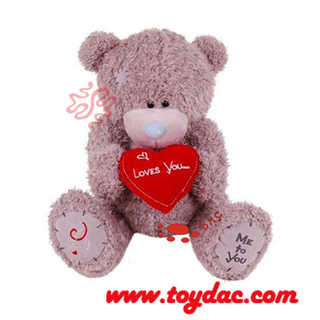 Ours en peluche coeur rouge Saint Valentin