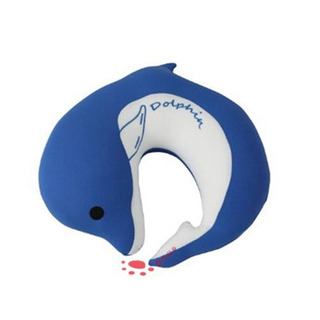 Oreiller de voyage Dolpin bleu rembourré doux
