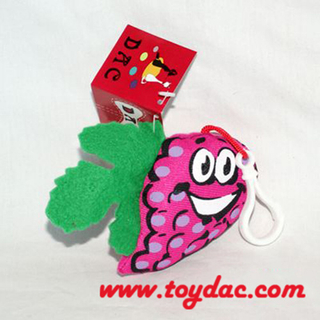 Porte-clés Raisin aux fruits en peluche